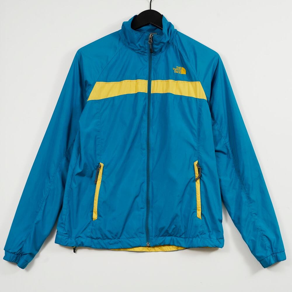 The North Face Blue Long Sleeve Packable Full Zip Windbreaker Jacket Size M